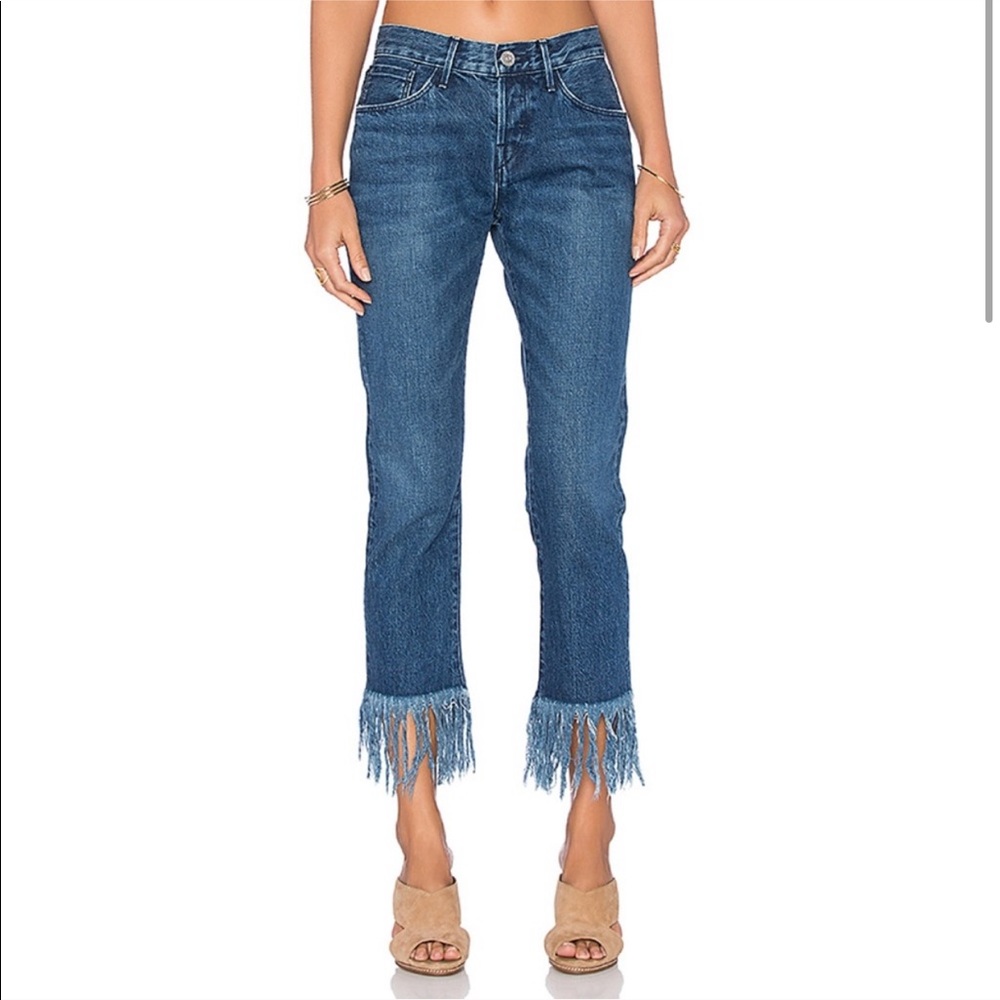 3x1 High-Rise Fringe Straight Crop in Lima